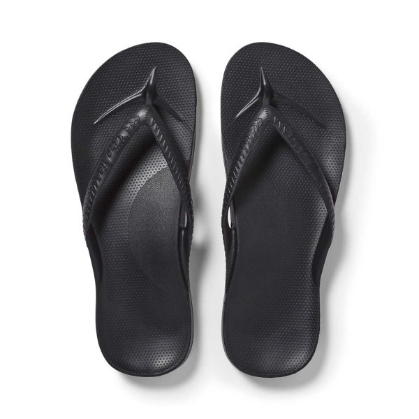 Kids - Arch Support Flip Flops - Black